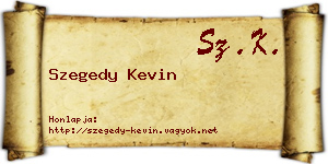 Szegedy Kevin névjegykártya
